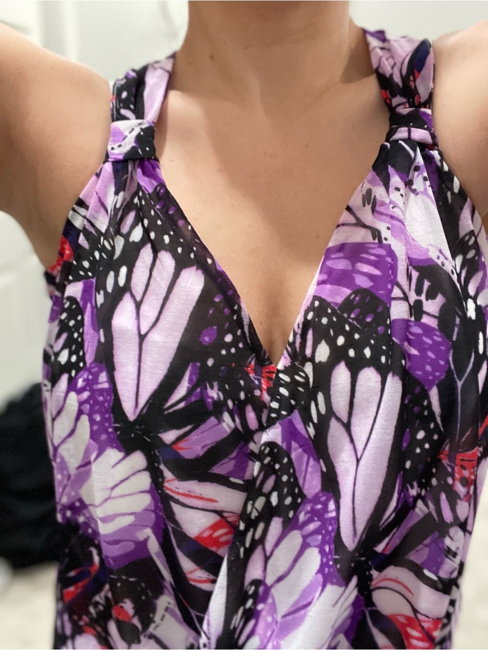 INC International Concepts Purple Butterfly-Print Sleeveless Camisole